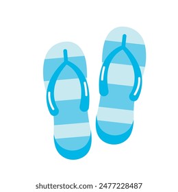 plastic flip flops beach accessories isolated