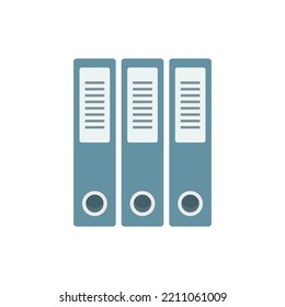 Plastic folders icon. Flat illustration of Plastic folders vector icon isolated on white background