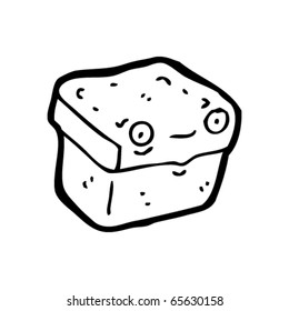 caricatura de caja de comida de plástico
