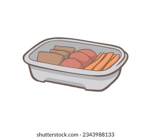 plato lateral en el caso (contenedor)