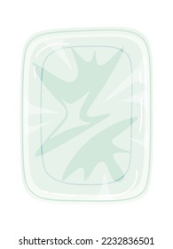 Plastic food container flat icon Box for fresh package