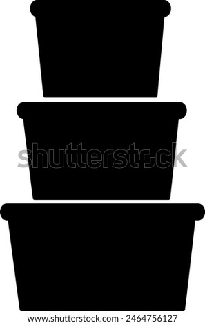 Plastic food container icon. Linear style sign for mobile concept and web design. Cooking pot line vector icon. Replaceable vector design.