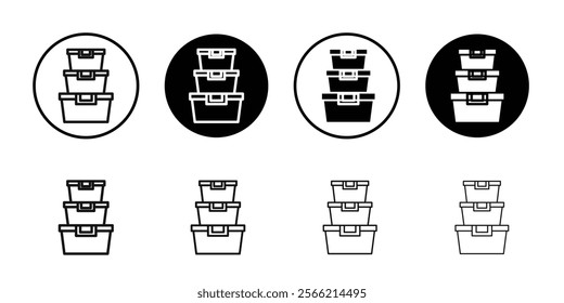 plastic Food container icon Symbol mark in filled style