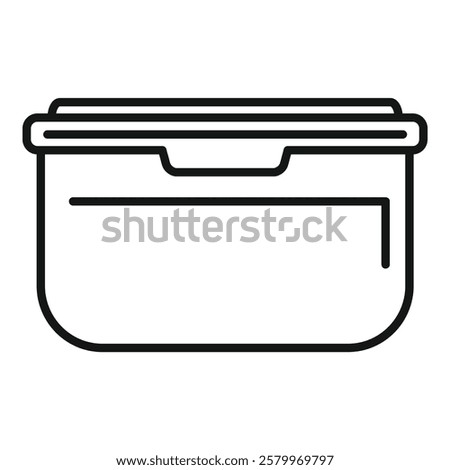 Plastic food container with a lid is ideal for storing leftovers or taking lunch on the go