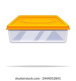 Plastic food container storage vector isolated illustration