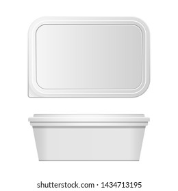 Plastic food container vector design illustration isolated on white background