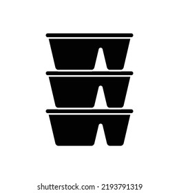 Plastic food containers icon. Food container. linear style sign for mobile concept and web design. 