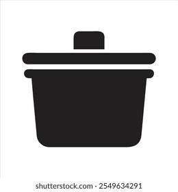 Plastic food containers icon. Food container icon