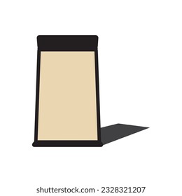Diseño de embalajes de alimentos plásticos, ilustración vectorial, arte de línea. Contenedores, materiales de envasado para alimentos procesados y crudos, bebidas. Ilustración simple de chips de línea de plástico 