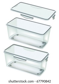 Plastic Food Storage Container Vector