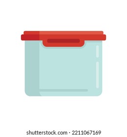 Plastic Food Storage Icon. Flat Illustration Of Plastic Food Storage Vector Icon Isolated On White Background