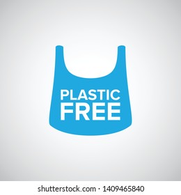 Plastic free bag vector illustration