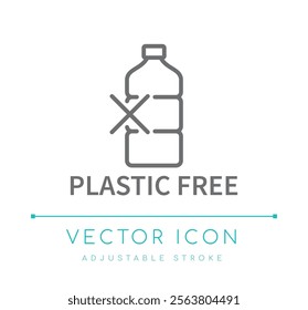 Plastic Free Eco Friendly Icon, Cosmetics Symbols, Skin Care Icons, Skincare Packaging Labels