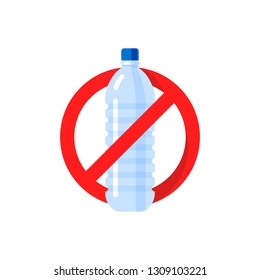 Plastic free icon isolated on a white background. Vector flat illustration.