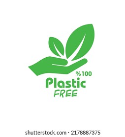 Plastic Free Icon On White Background