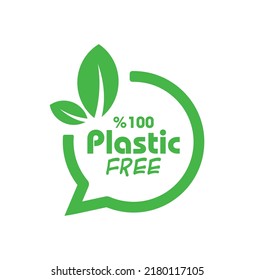 plastic free icon on white background