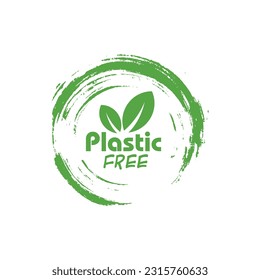plastic free icon on white background