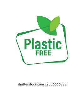 plastic free icon on white background