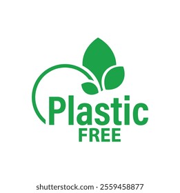 plastic free icon on white background