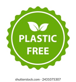 plastic free icon vector BPA free warranty packaging sign for graphic design, logo, website, social media, mobile app, UI illustration