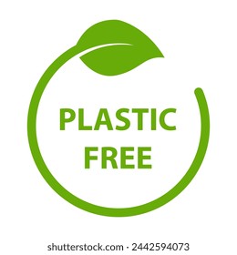 plastic free icon vector BPA free warranty packaging sign for graphic design, logo, website, social media, mobile app, UI illustration