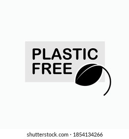 Plastic Free Icon - Vector, Symbol for Design, Presentation, Website or Apps Elements.