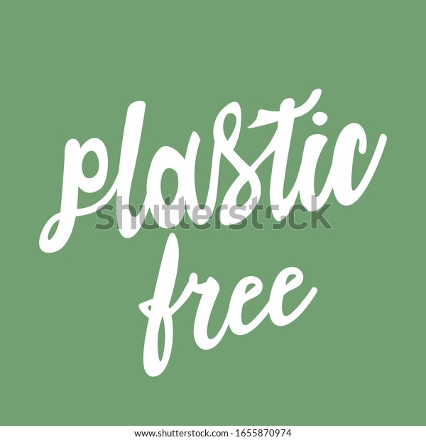 Plastic Free Logo Green White Composition Stock Vector (Royalty Free ...