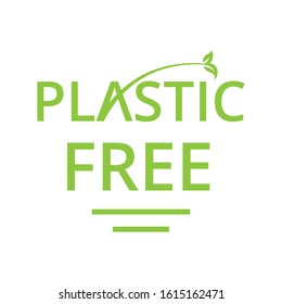 Plastic free logo template. Bpa plastic free chemical mark zero or 100 percent clean.