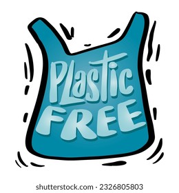 Plastic free poster design concept