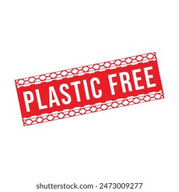 plastic free Rubber stamp design. VECTOR ILLUSTRATION.