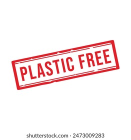 plastic free Rubber stamp design. VECTOR ILLUSTRATION.