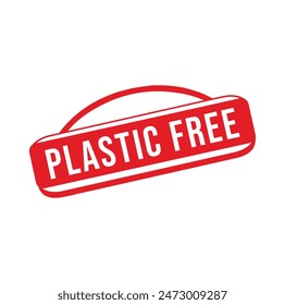 plastic free Rubber stamp design. VECTOR ILLUSTRATION.