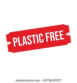 plastic free Rubber stamp design. VECTOR ILLUSTRATION.