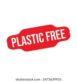 plastic free Rubber stamp design. VECTOR ILLUSTRATION.