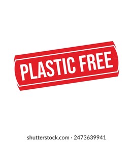 plastic free Rubber stamp design. VECTOR ILLUSTRATION.