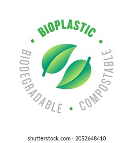 Plastic free vector product logo icon badge illustration design