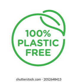 Plastic free vector product logo icon badge illustration design