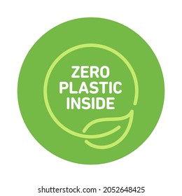 Plastic free vector product logo icon badge illustration design