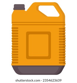 Plastic fuel can. Flat vector illustration.
