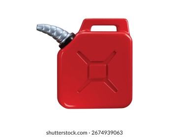 Kunststoff-Kraftstoffbehälter Symbol 3D Rendering Konzept von Automobil-Öl-Gallone chemische Industrie Symbol Vektorgrafik
