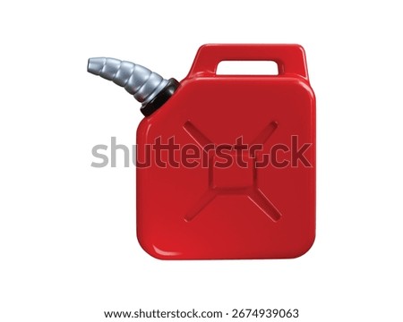 Plastic fuel canister icon 3d render concept of automobile oil gallon chemical industry icon vector illustration