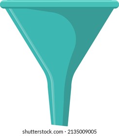 Plastic funnel, illustration, vector on a white background.
