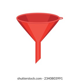 Plastic funnel, illustration, vector on a white background.