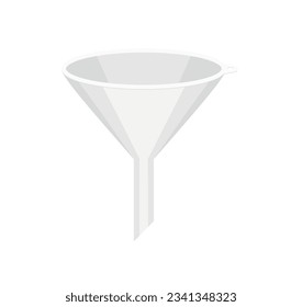 Plastic funnel, illustration, vector on a white background.