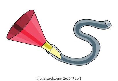 Plastic funnel vector illustration in cartoon style
