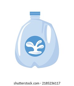 Plastic Gallon Of Milk Icon Isolated