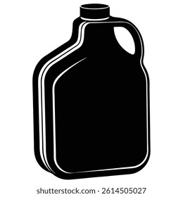 plastic gallon  silhouette vector on a white background
