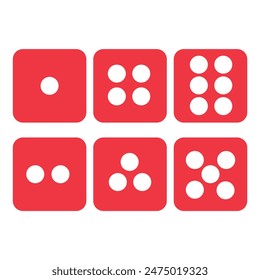 Plastic gaming dice. illustration isolated on white background design eps 10