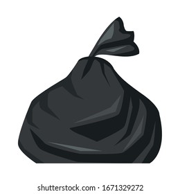 plastic garbage bag isolated icon vector illustration design