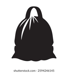 plastic garbage bags icon with white background